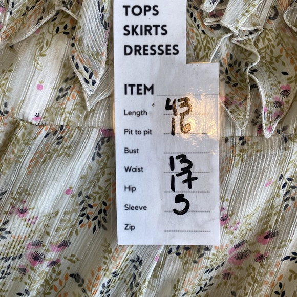 Anthropologie Anna Sui Dress Romantic Myotosis Midi Silk Cottagecore Ruffle Sz 4 - Picture 13 of 13